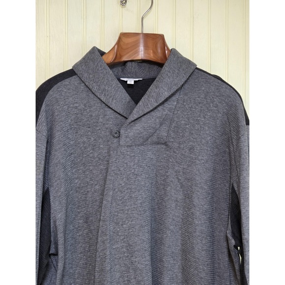 Calvin Klein Other - Calvin Klein Sweater Mens 2XL Gray Shawl Collar Button Pullover Knit Lightweight